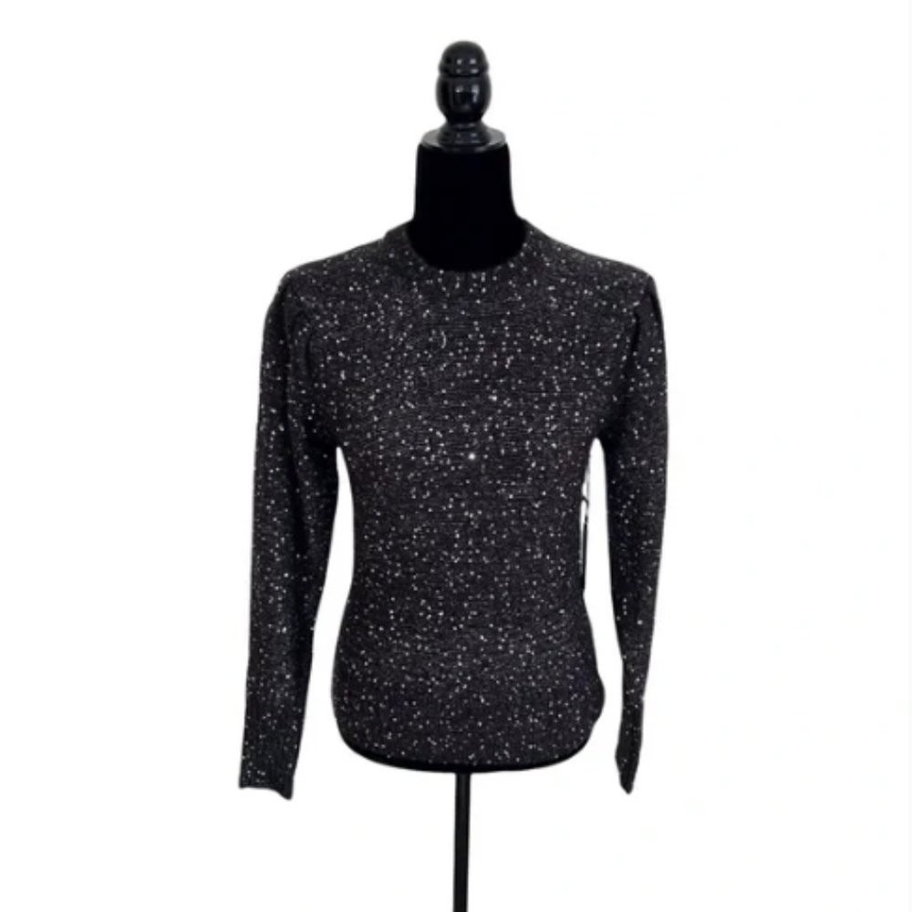 NWT Anthrolologie's ASTR The Label Dorothy Sequin Puff Sleeve Sweater XS